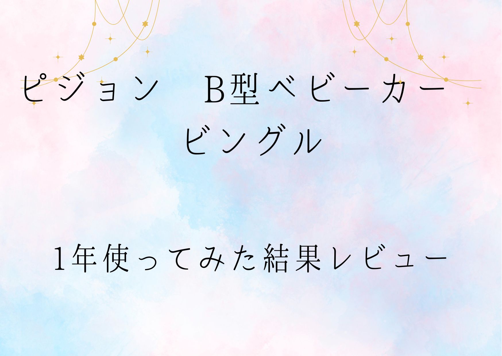B型ベビーカー ”ピジョン ビングル”1年使ってみた| BB3とかBB4とか違いは何?口コミまとめ